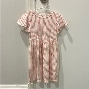 H&M Adorable Striped Girls Dress in Red and White Size 5/6
